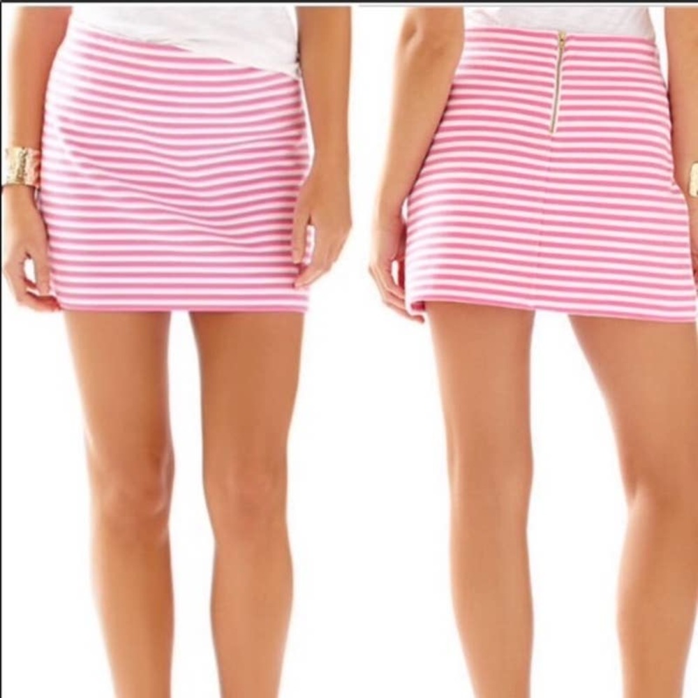 Lilly Pulitzer | Pink & White Striped Mini Skirt
